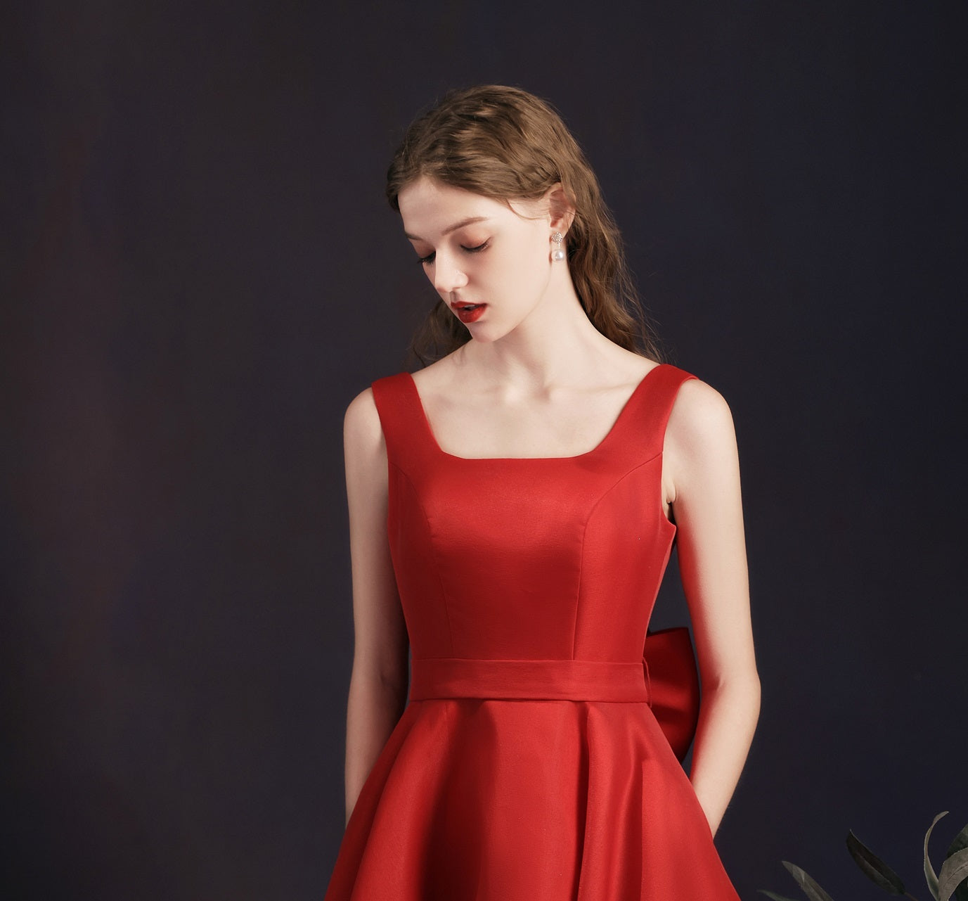 Retro Simple Dinner Backless Midi Dress For Women