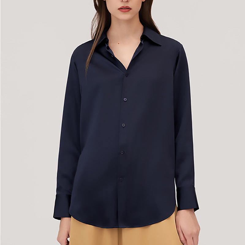 Solid Color Fashion Shirt For Women
